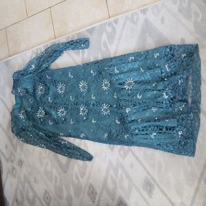 Rina Di Montella vintage silk dress size 14 fits US size medium